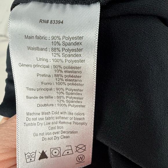 ASICS Running Shorts Women’s XL Black Lined 2.5” Inseam Zip Pocket - Picture 5 of 6